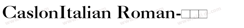 CaslonItalian Roman字体转换